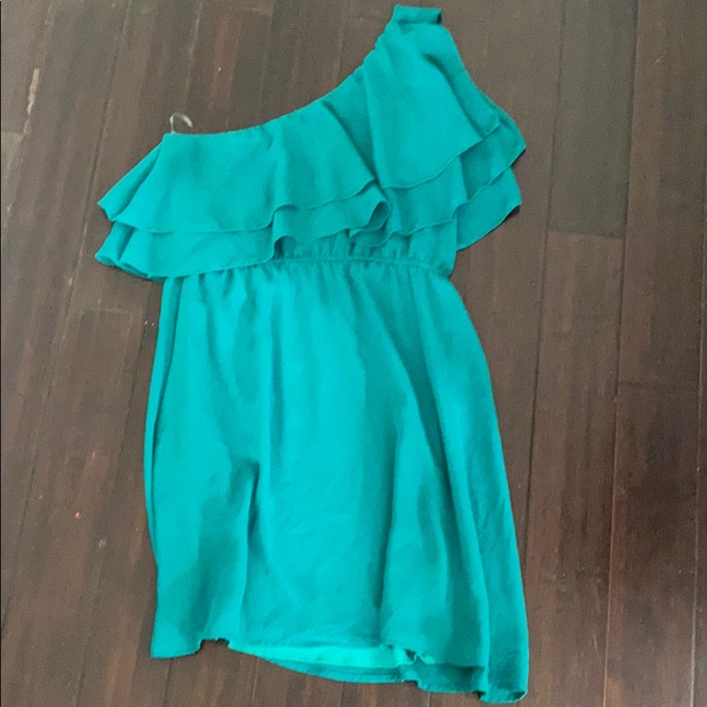 Green cocktail dress